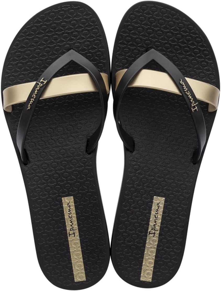 ipanema womens kirei flip flops blackgold 8 flip-flops