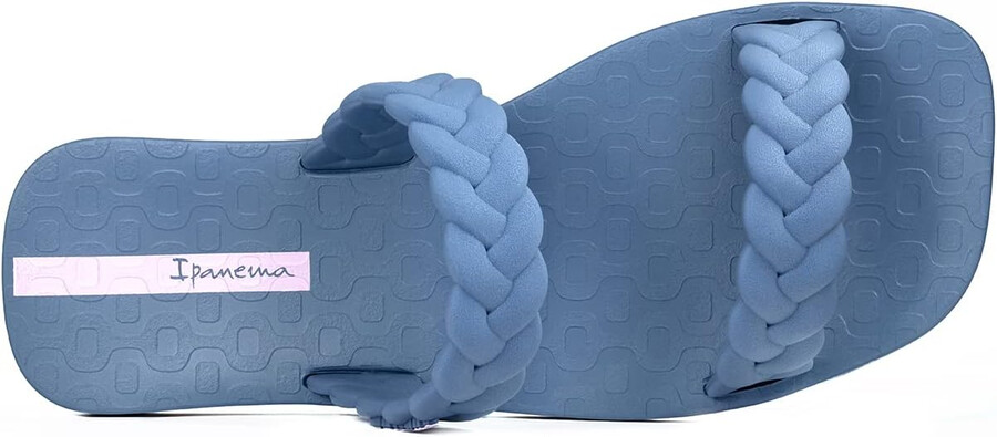 ipanema womens fever slides - comfortable and trendy slip-on sandals flip flops for women with braided double straps blue 7 slides