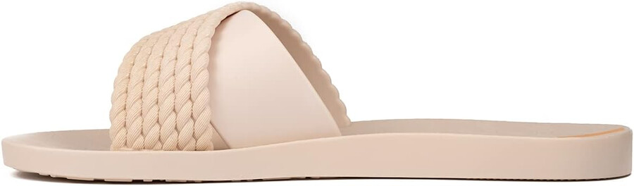 ipanema womens street ii slides - comfortable and trendy slip-on sandals flip flops for women with wide minimalist crisscross upper beigebeige 7 flip-flops