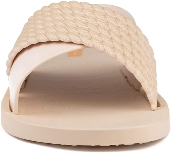 ipanema womens street ii slides - comfortable and trendy slip-on sandals flip flops for women with wide minimalist crisscross upper beigebeige 7 flip-flops