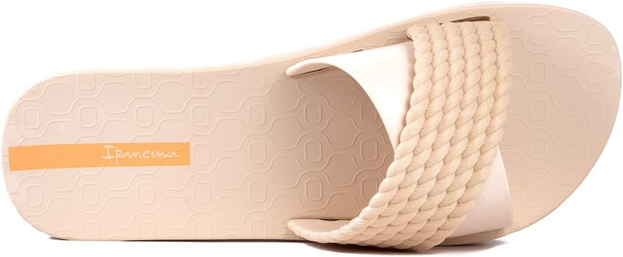 ipanema womens street ii slides - comfortable and trendy slip-on sandals flip flops for women with wide minimalist crisscross upper beigebeige 7 flip-flops